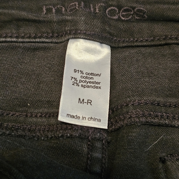 Maurices Black Distressed Skinny Jeans | Size Medium Regular M/R - Picture 6 of 12